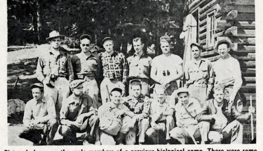 Pictured above are the male members of a previous biological camp. There were some girls there, too!